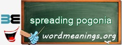 WordMeaning blackboard for spreading pogonia